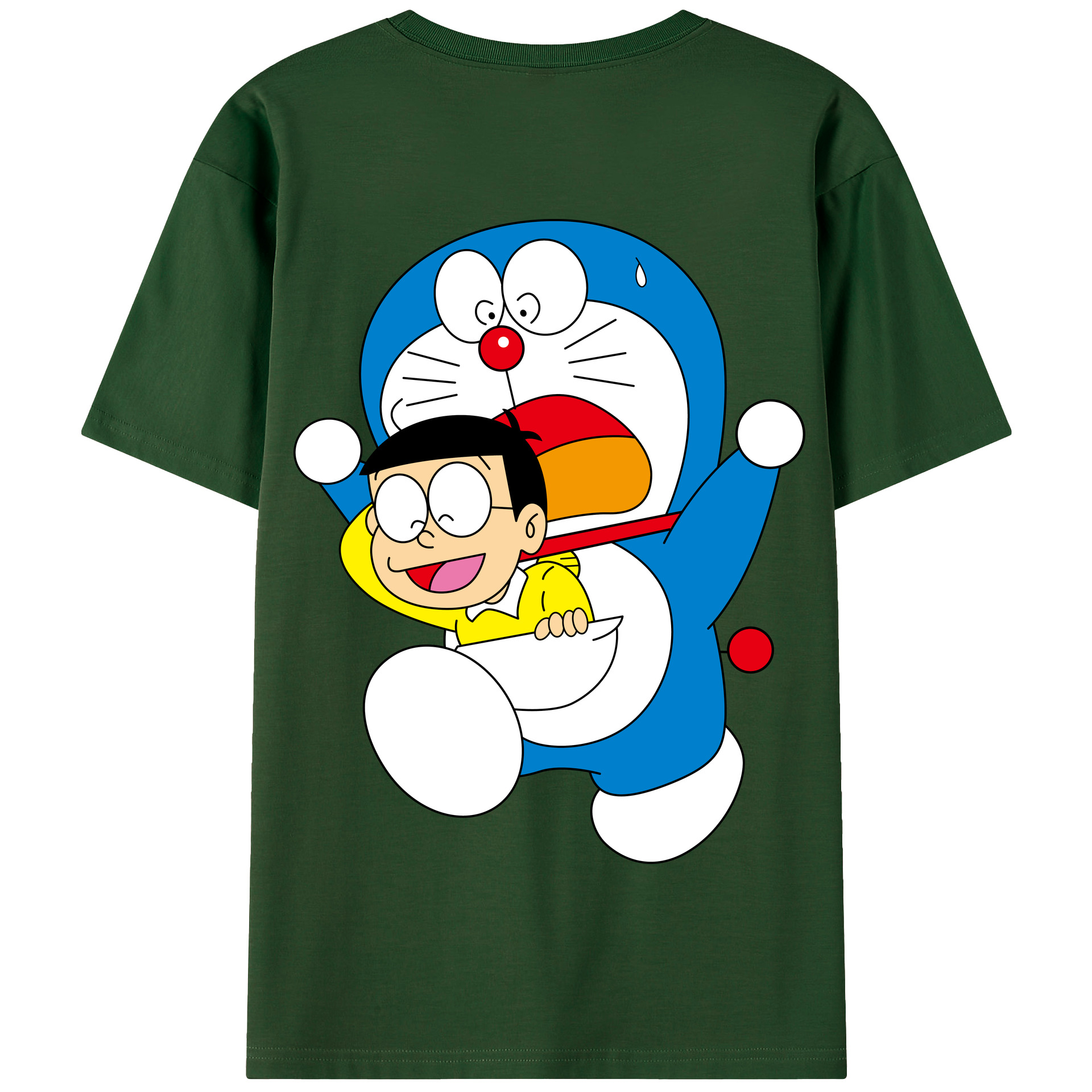 （画像用） ドラえもん Doraemon 綿100％半袖Tシャツ（背面プリント）